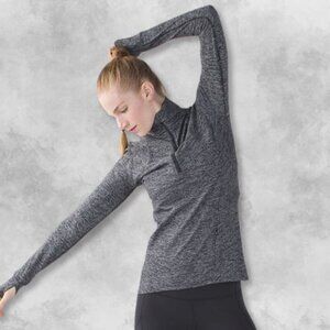 Lululemon Pullover Jacket 1/2 Zip Long Sleeve Slim Fit Heathered Grey Women's 6